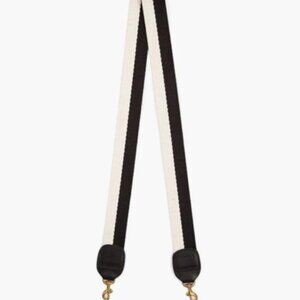 Clare V. Black & Cream Webbing Strap